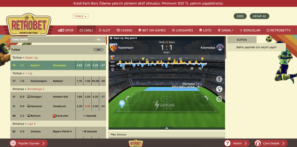 Retrobet Giriş