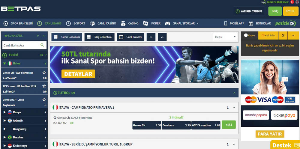 Betpas Canli bahis turkiye