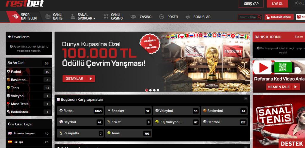 Restbet Giriş