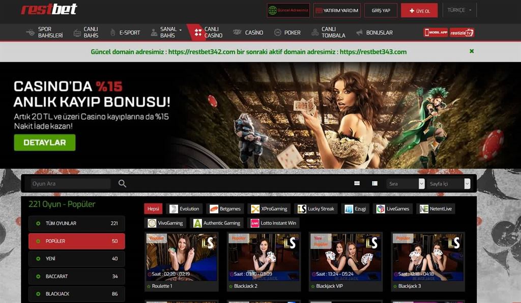 Restbet Güncel adresi turkiye